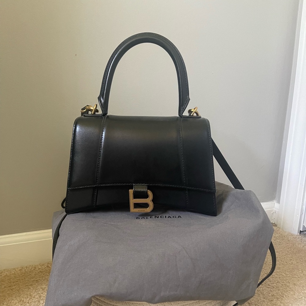 Balenciaga Hourglass Small Top Handle Bag - Black Excellent Condition